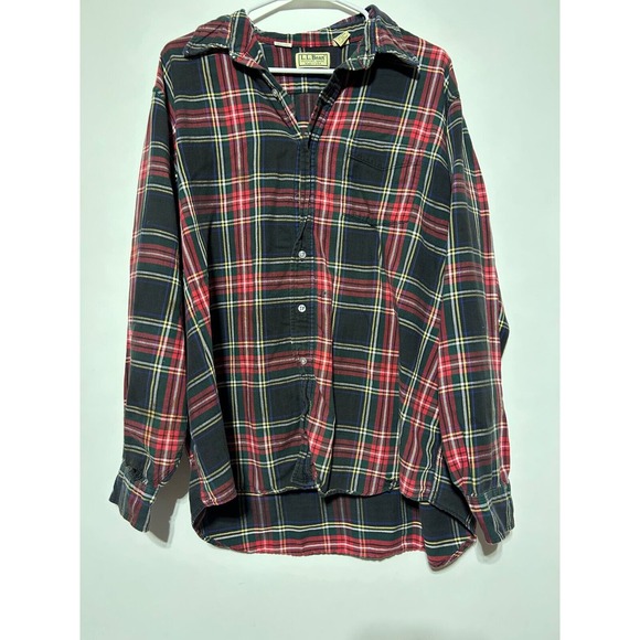 L.L. Bean Other - L.L. Bean Men Size XL Long Sleeve Plaid Button Front Made in USA Shirt Damage